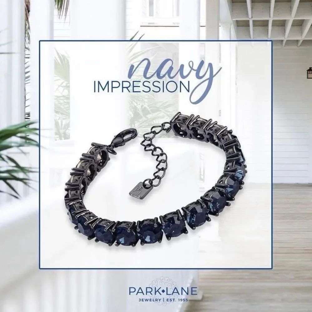 Park Lane Navy Impression Bracelet